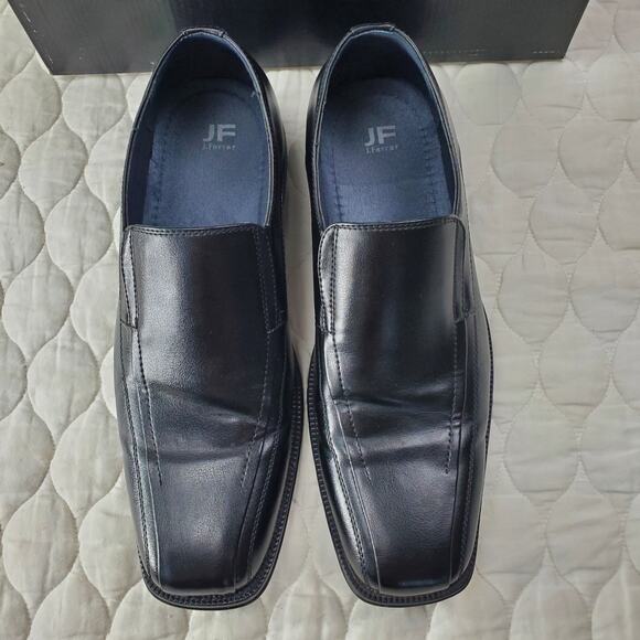 JF J. Ferrar DASH Dress Shoes Mens 10.5 M Black Flux Leather Squared Toe Office - Picture 3 of 12
